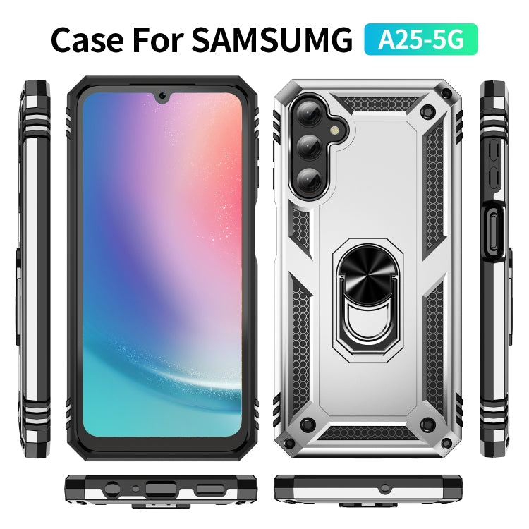 RING ARMOR Tvrdený kryt pre Samsung Galaxy A25 5G - sivý