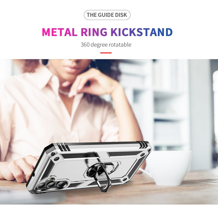 RING ARMOR Tvrdený kryt pre Samsung Galaxy A25 5G - sivý