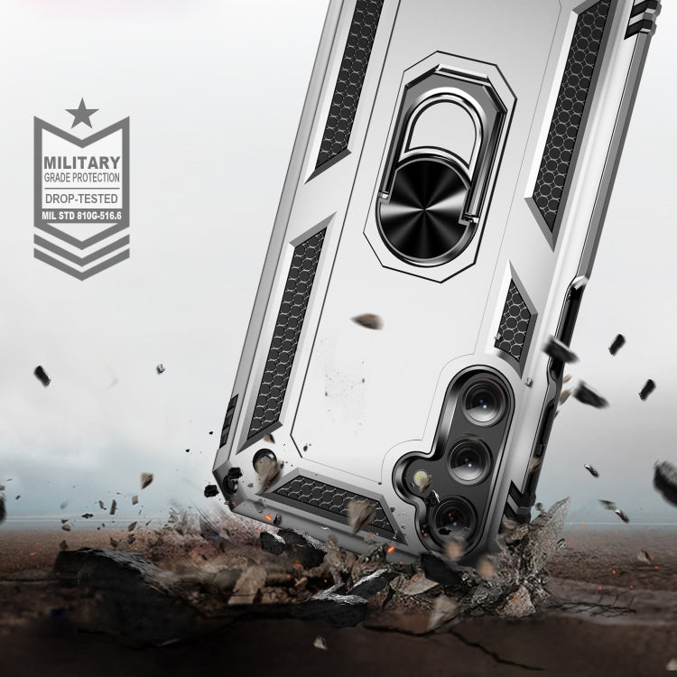 RING ARMOR Tvrdený kryt pre Samsung Galaxy A25 5G - sivý