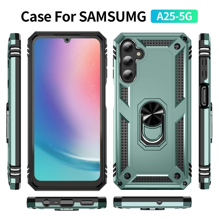 RING ARMOR Tvrdený kryt pre Samsung Galaxy A25 5G - zelený