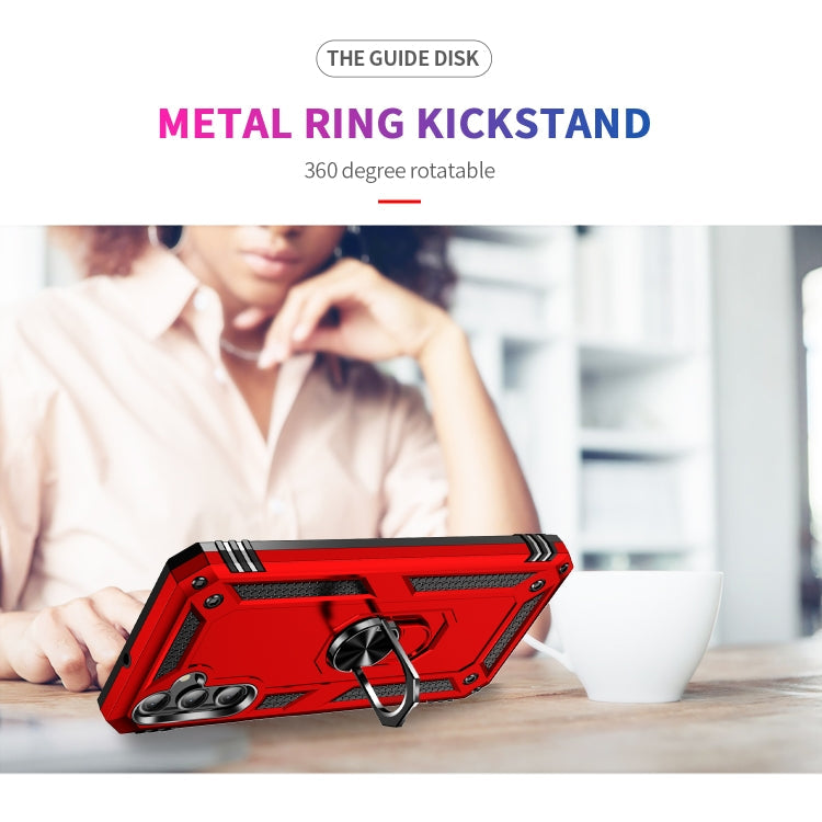 RING ARMOR Tvrdený kryt pre Samsung Galaxy A25 5G - červený
