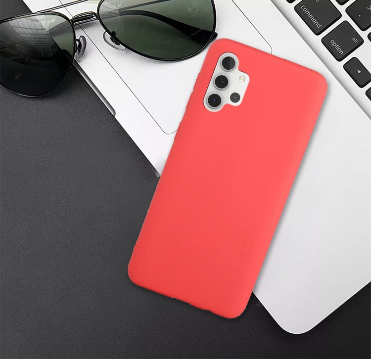 MATT Silikónový obal pre Samsung Galaxy A32 5G - červený