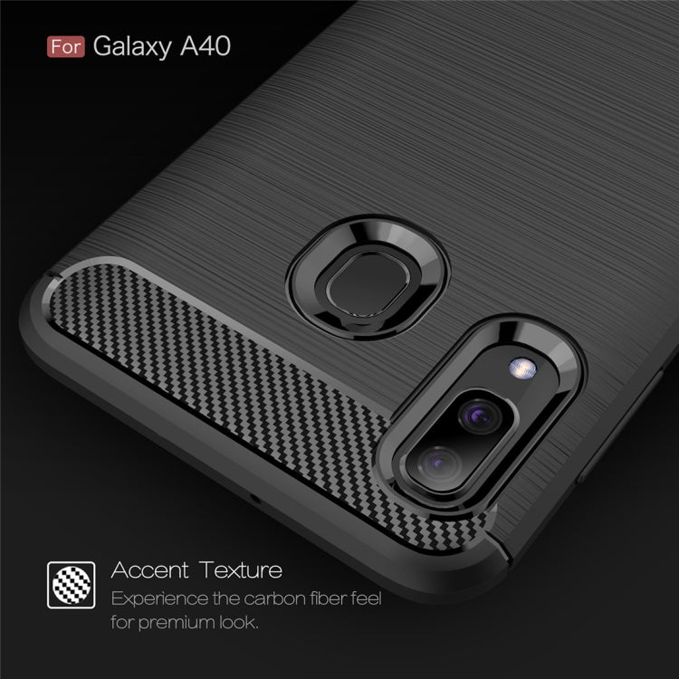 CARBON zadný obal pre Samsung Galaxy A40 - čierny