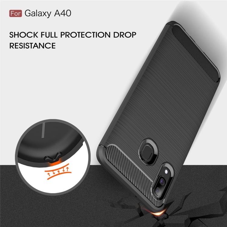 CARBON zadný obal pre Samsung Galaxy A40 - čierny