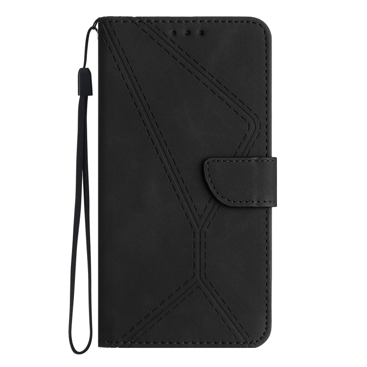 STITCHING Knižkové puzdro pre Samsung Galaxy S21 Plus 5G - čierne