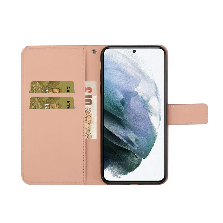 FLOWER Knižkové puzdro pre Samsung Galaxy S21 FE 5G - ružové