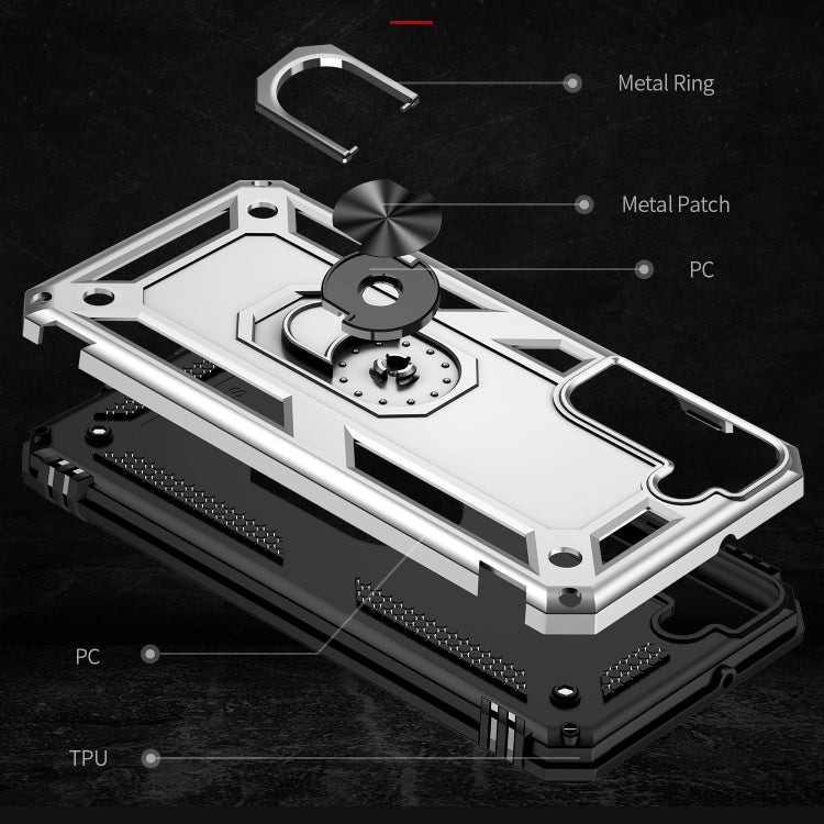 RING ARMOR Tvrdený kryt pre Samsung Galaxy S22 Plus 5G - sivý