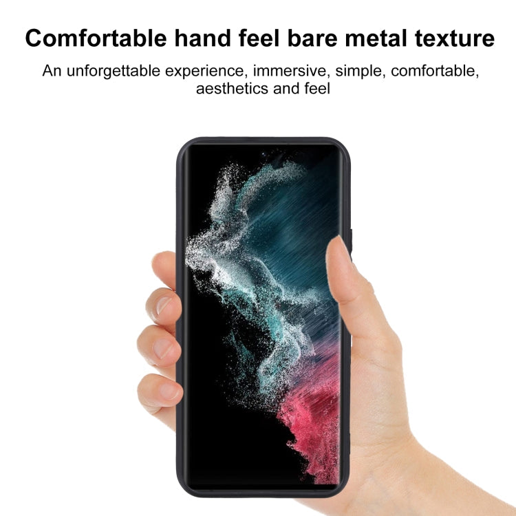 MATT Silikónový obal pre Samsung Galaxy S22 Ultra 5G - čierny