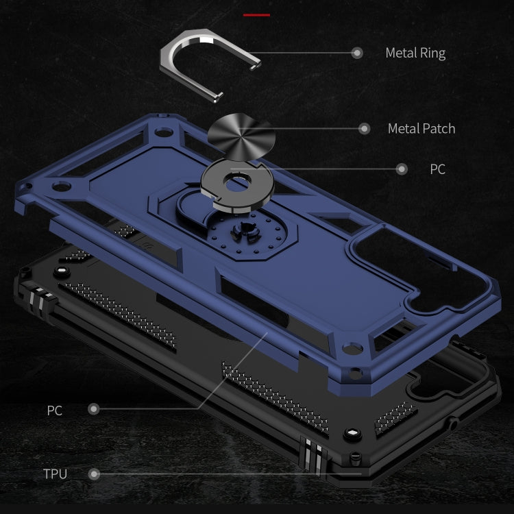 RING ARMOR Tvrdený kryt pre Samsung Galaxy S22 5G - modrý