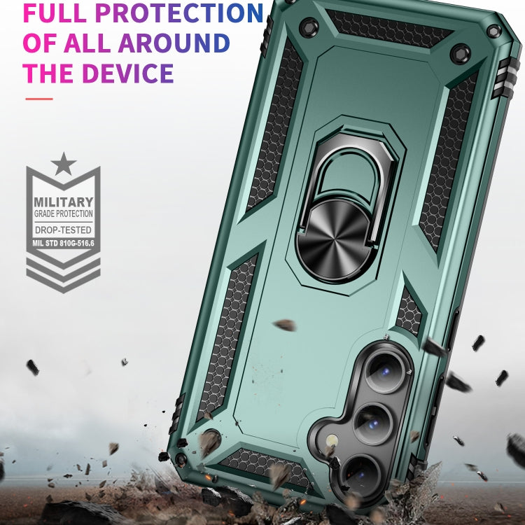 RING ARMOR Tvrdený kryt pre Samsung Galaxy S23 FE - zelený
