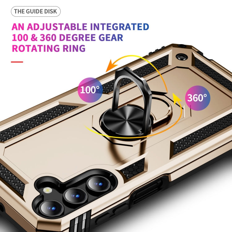 RING ARMOR Tvrdený kryt pre Samsung Galaxy A15 / A15 5G - zlatý