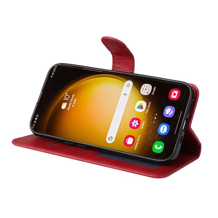 SOLID Knižkové puzdro pre Samsung Galaxy S24 Ultra 5G - červené
