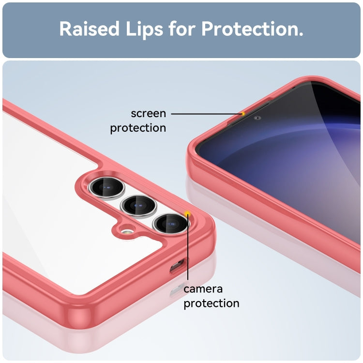 ACRYLIC Zadný kryt pre Samsung Galaxy S24 Plus 5G - červený