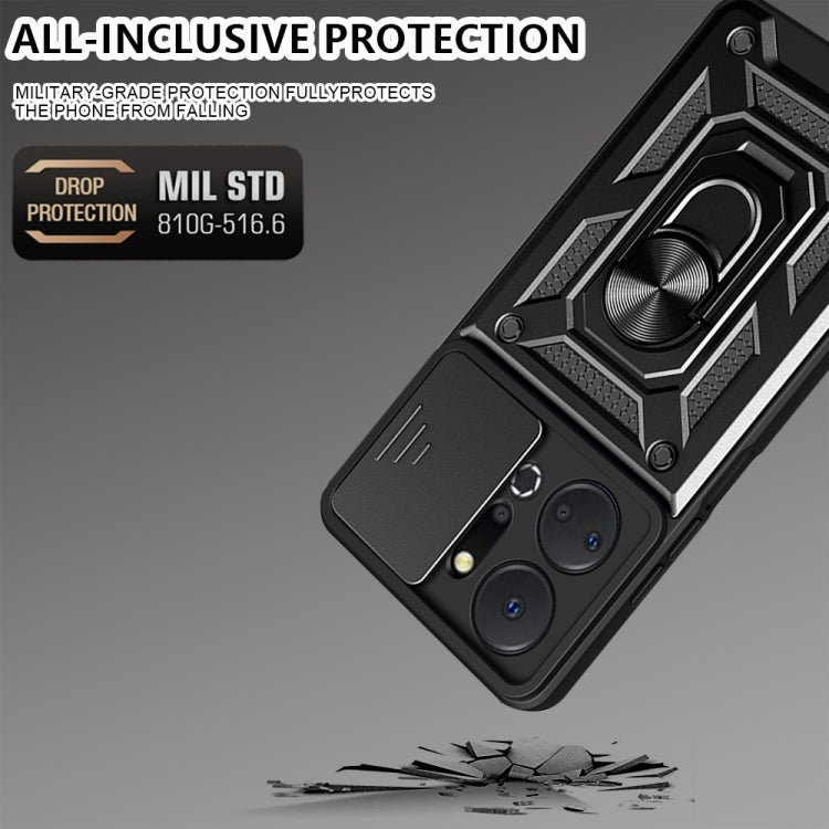 SLIDING ARMOR Tvrdený kryt pre Honor X7a - zelený