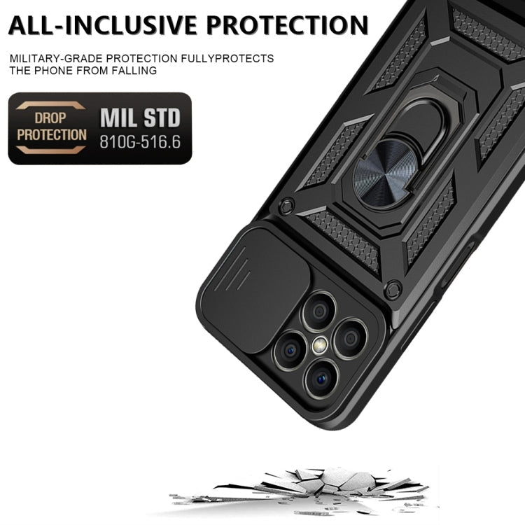 SLIDING ARMOR Tvrdený kryt pre Honor X8 - modrý