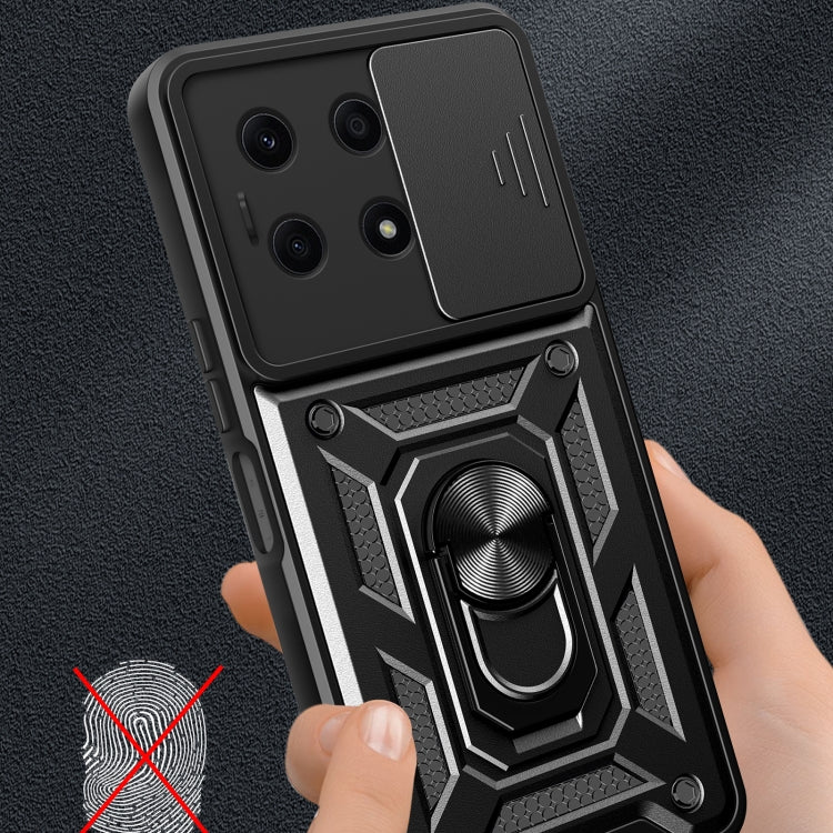 SLIDING ARMOR Tvrdený kryt pre Honor X8a - modrý
