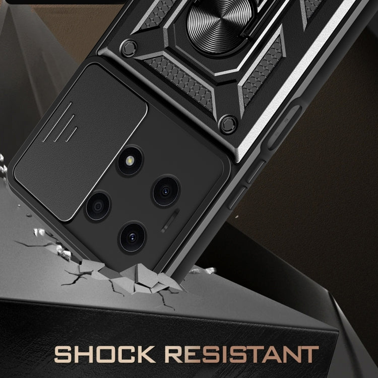 SLIDING ARMOR Tvrdený kryt pre Honor X8a - modrý