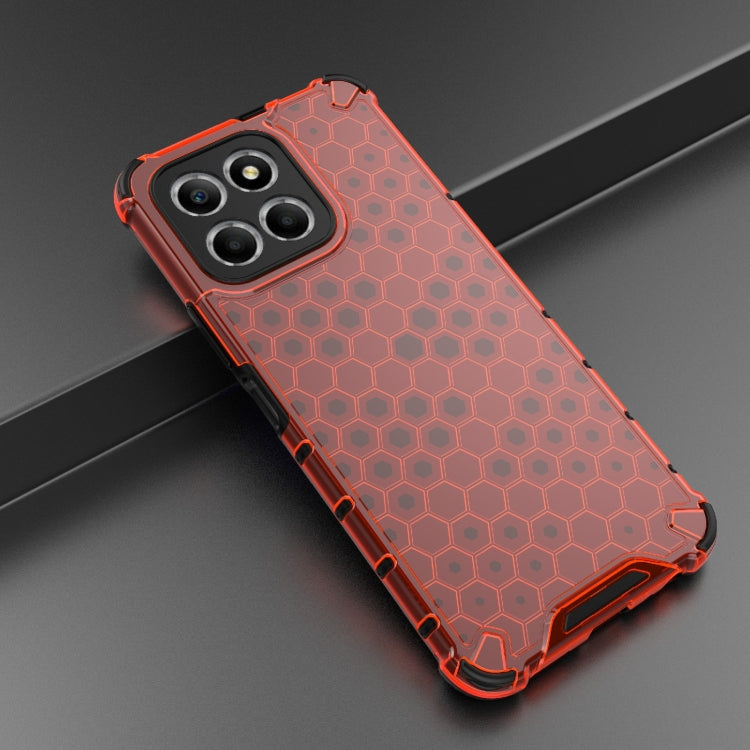 HONEYCOMB Tvrdený kryt pre Honor X6 / X8 5G - červený