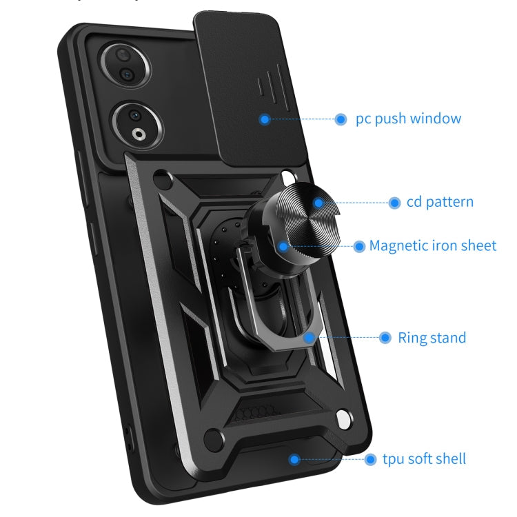 SLIDING ARMOR Tvrdený kryt pre Honor 90 5G - zlatý