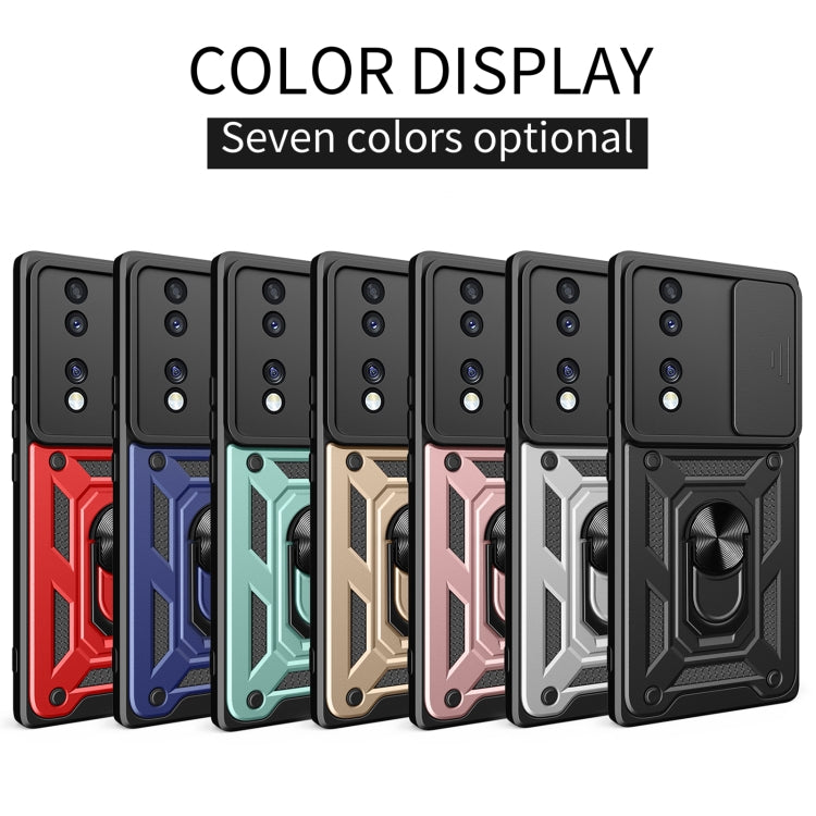 SLIDING ARMOR Tvrdený kryt pre Honor 70 - modrý