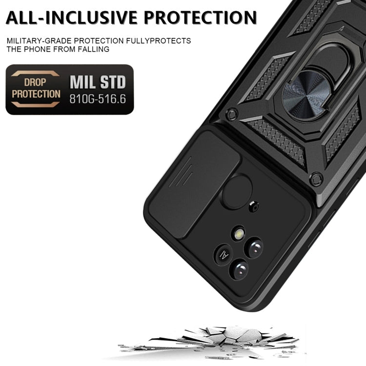 SLIDING ARMOR Tvrdený kryt pre Xiaomi Redmi 10C - sivý