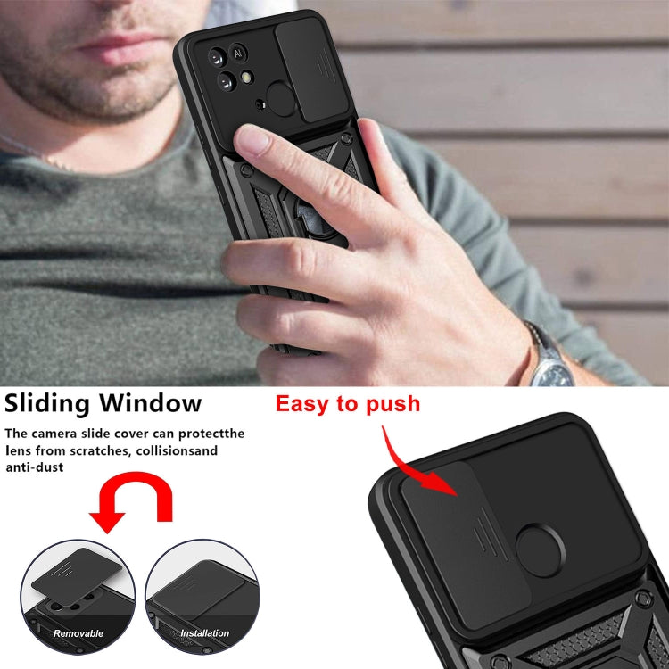 SLIDING ARMOR Tvrdený kryt pre Xiaomi Redmi 10C - sivý