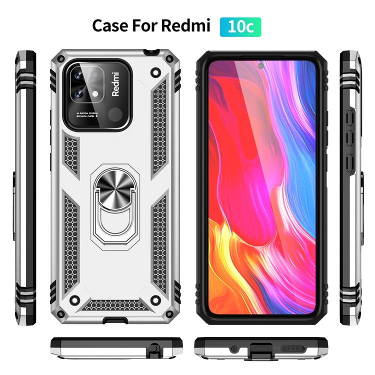 RING ARMOR Tvrdený kryt pre Xiaomi Redmi 10C - sivý