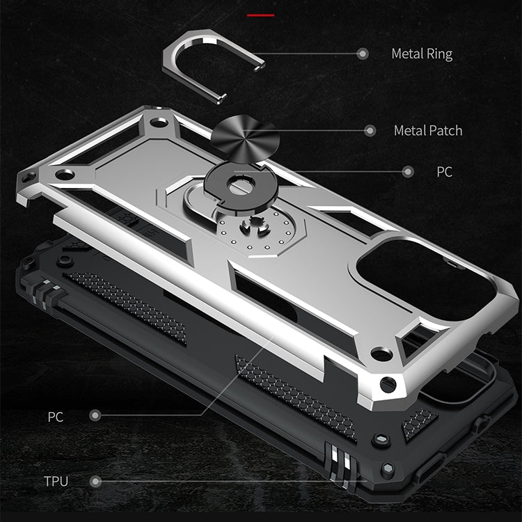 RING ARMOR Tvrdený kryt pre Xiaomi Redmi Note 10 / Note 10s - sivý