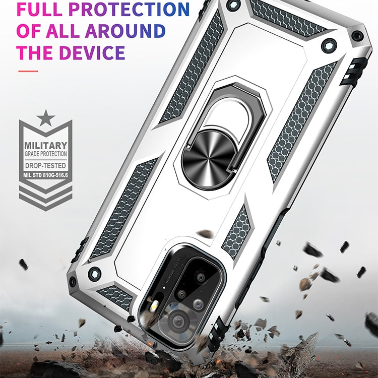 RING ARMOR Tvrdený kryt pre Xiaomi Redmi Note 10 / Note 10s - sivý