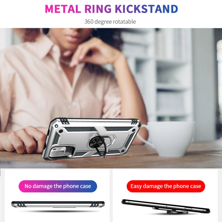 RING ARMOR Tvrdený kryt pre Xiaomi Redmi Note 10 5G - sivý