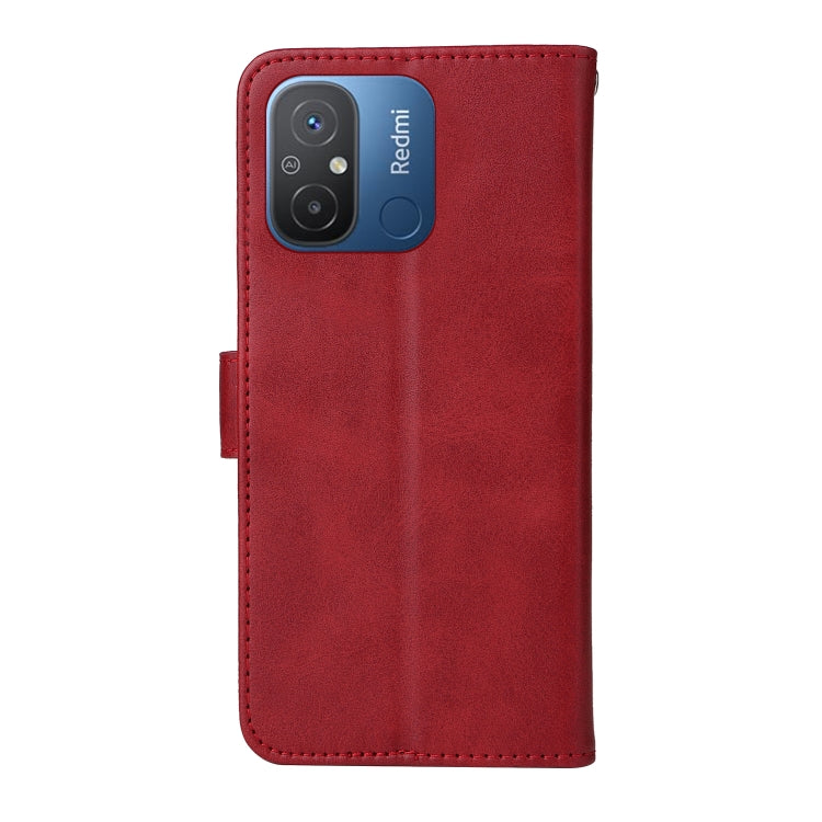 CALF Knižkové puzdro pre Xiaomi Redmi 12C - červené