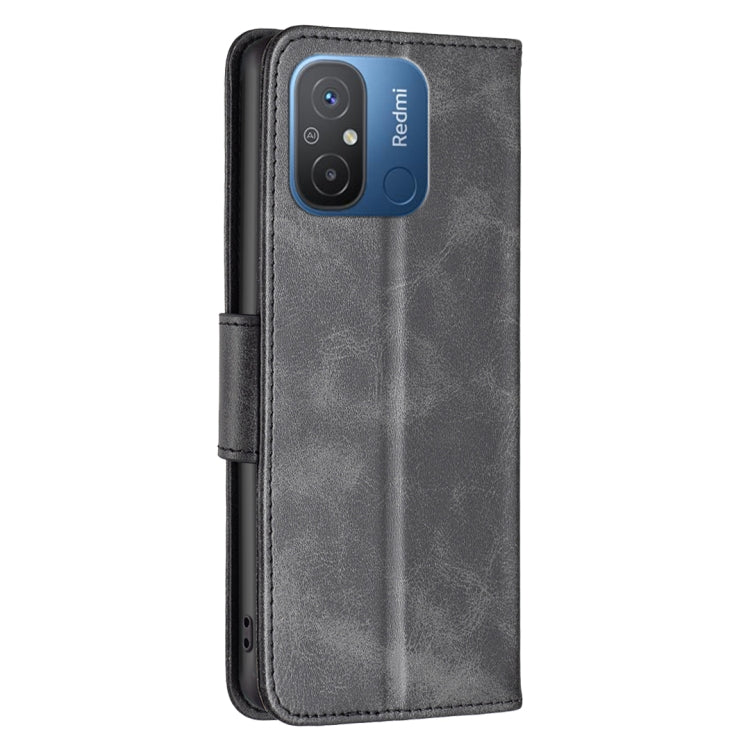 LAMBSKIN Knižkové puzdro pre Xiaomi Redmi 12C - čierne