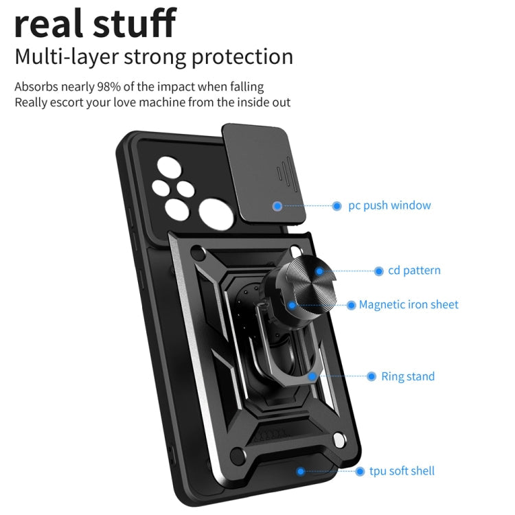 SLIDING ARMOR Tvrdený kryt pre Xiaomi Redmi 12C - modrý