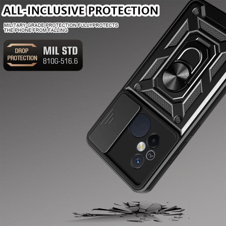 SLIDING ARMOR Tvrdený kryt pre Xiaomi Redmi 12C - modrý