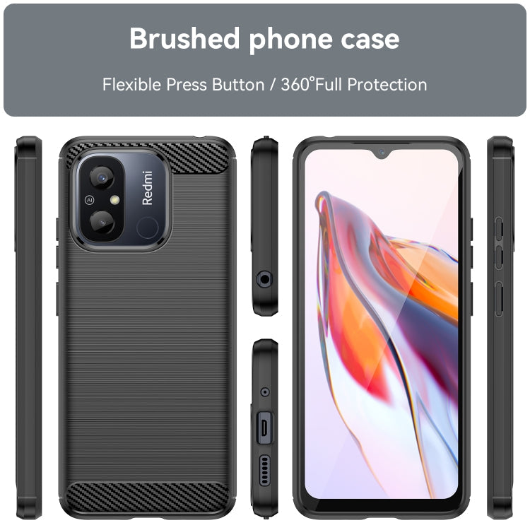 CARBON Zadný obal pre Xiaomi Redmi 12C - čierny