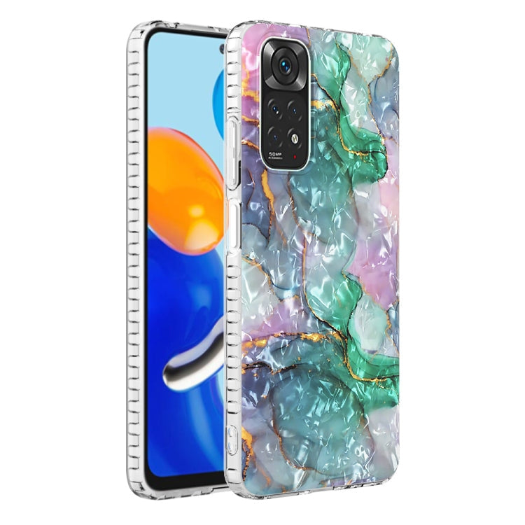 MARBLE Zadný kryt pre Xiaomi Redmi Note 11 / Note 11S - zelený