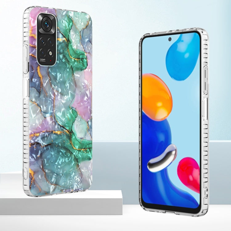 MARBLE Zadný kryt pre Xiaomi Redmi Note 11 / Note 11S - zelený