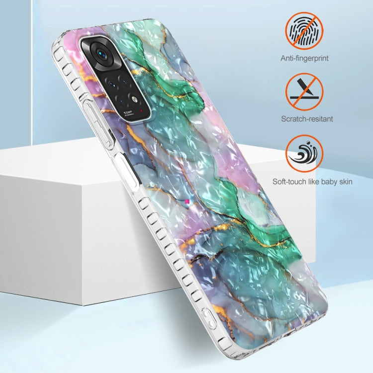 MARBLE Zadný kryt pre Xiaomi Redmi Note 11 / Note 11S - zelený