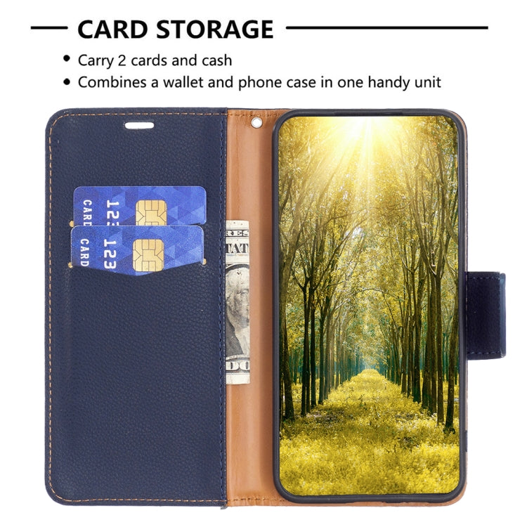 LAMBSKIN Knižkové puzdro pre Xiaomi Redmi Note 12 4G - modré