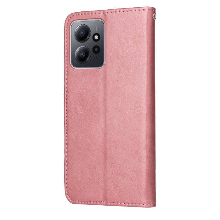 CALF Knižkové puzdro pre Xiaomi Redmi Note 12 4G - ružové