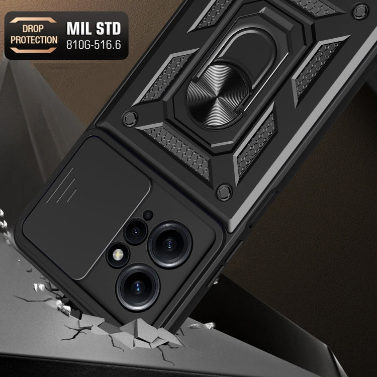 SLIDING ARMOR Tvrdený kryt pre Xiaomi Redmi Note 12 4G - sivý