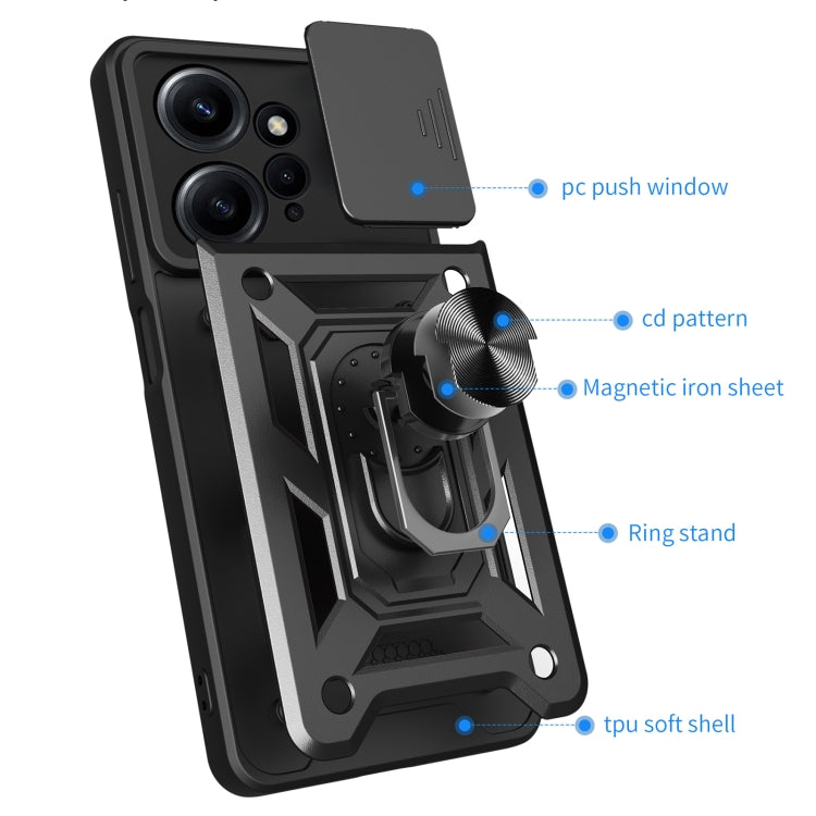 SLIDING ARMOR Tvrdený kryt pre Xiaomi Redmi Note 12 4G - zelený