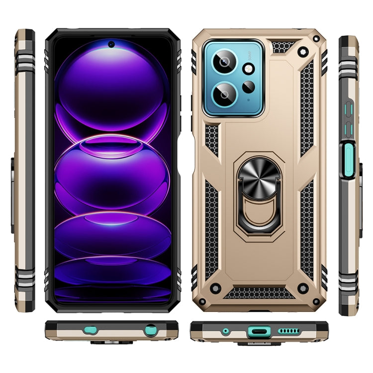 RING ARMOR Tvrdený kryt pre Xiaomi Redmi Note 12 4G - zlatý