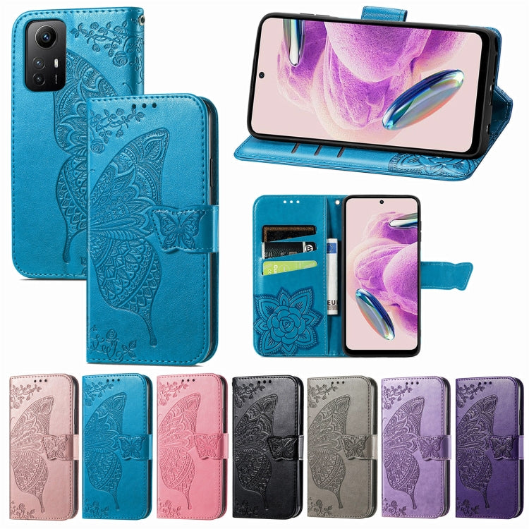BUTTERFLY Knižkové puzdro pre Xiaomi Redmi Note 12S - fialové