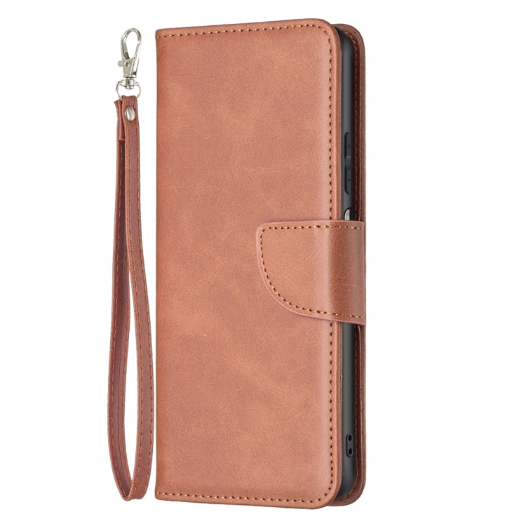 LAMBSKIN Knižkové puzdro pre Xiaomi Redmi Note 12S - hnedé