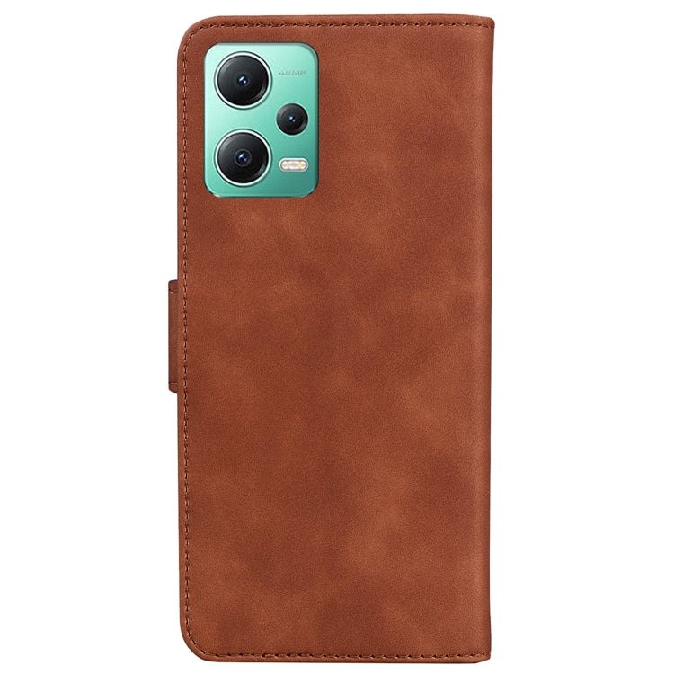 SOLID Knižkové puzdro pre Xiaomi Redmi Note 12 5G - hnedé