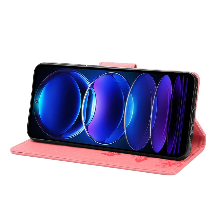 BUTTERFLY Knižkové puzdro pre Xiaomi Redmi Note 12 5G - ružové