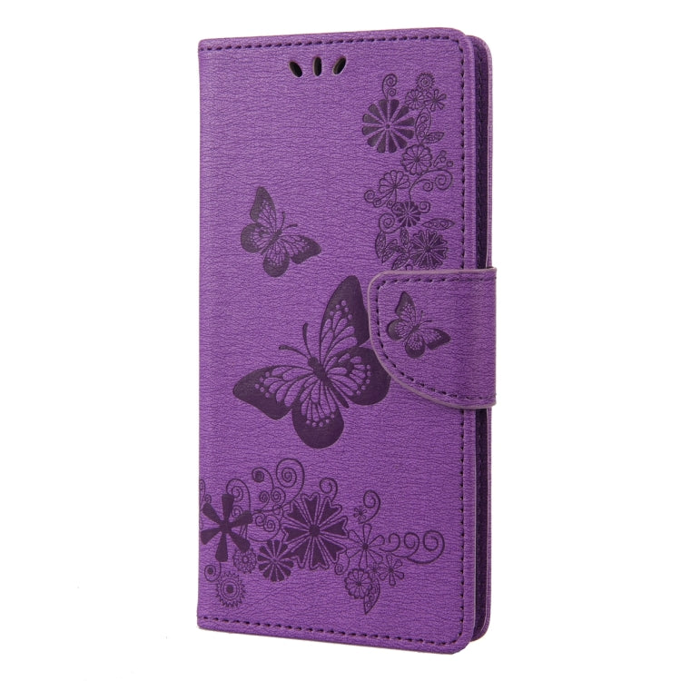 BUTTERFLY Knižkové puzdro pre Xiaomi Redmi Note 12 5G - fialové