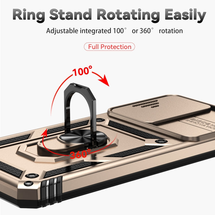 SLIDING ARMOR Tvrdený kryt pre Xiaomi Redmi Note 12 5G - zlatý