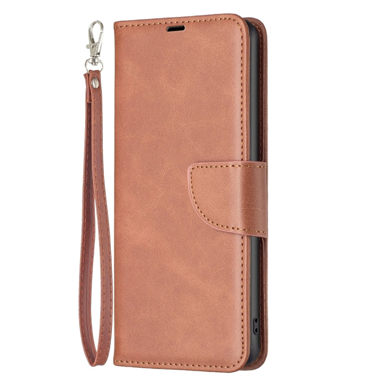 LAMBSKIN Knižkové puzdro pre Xiaomi Redmi Note 12 Pro 5G - hnedé